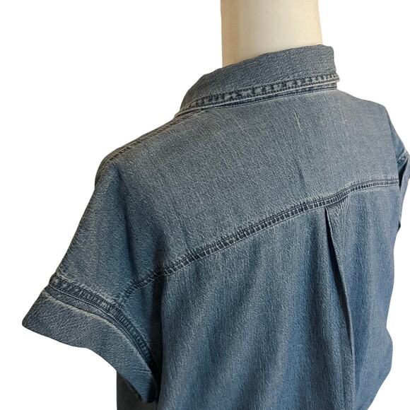 Madewell Denim Side-Tie Shirt in Aurea Wash size large - Picture 6 of 10